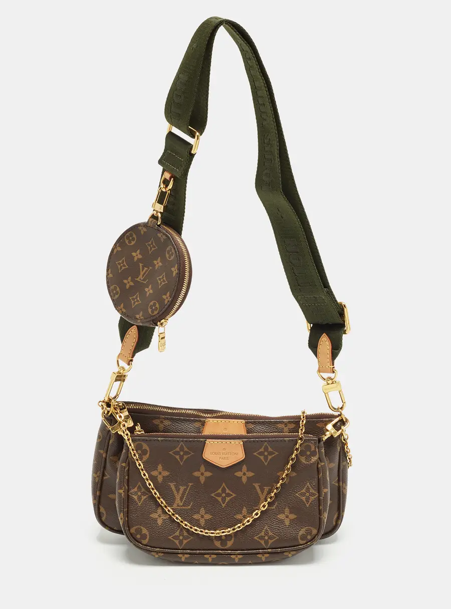Louis Vuitton Multi Pochette Accessoires Khaki Monogram Canvas Bag