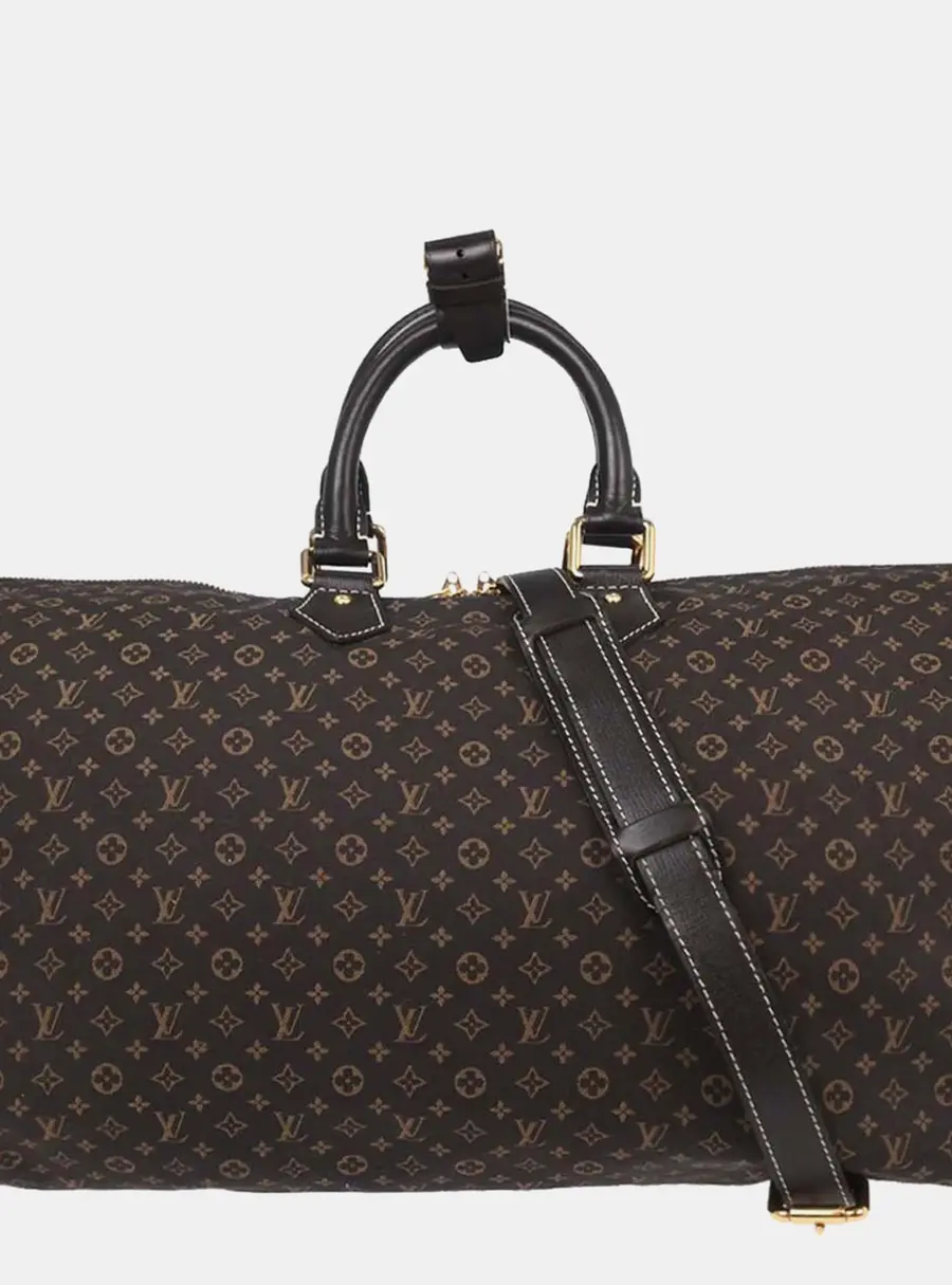 Louis Vuitton Speedy Voyage 45 Fusain Brown Monogram Idylle Canvas Travel Bag