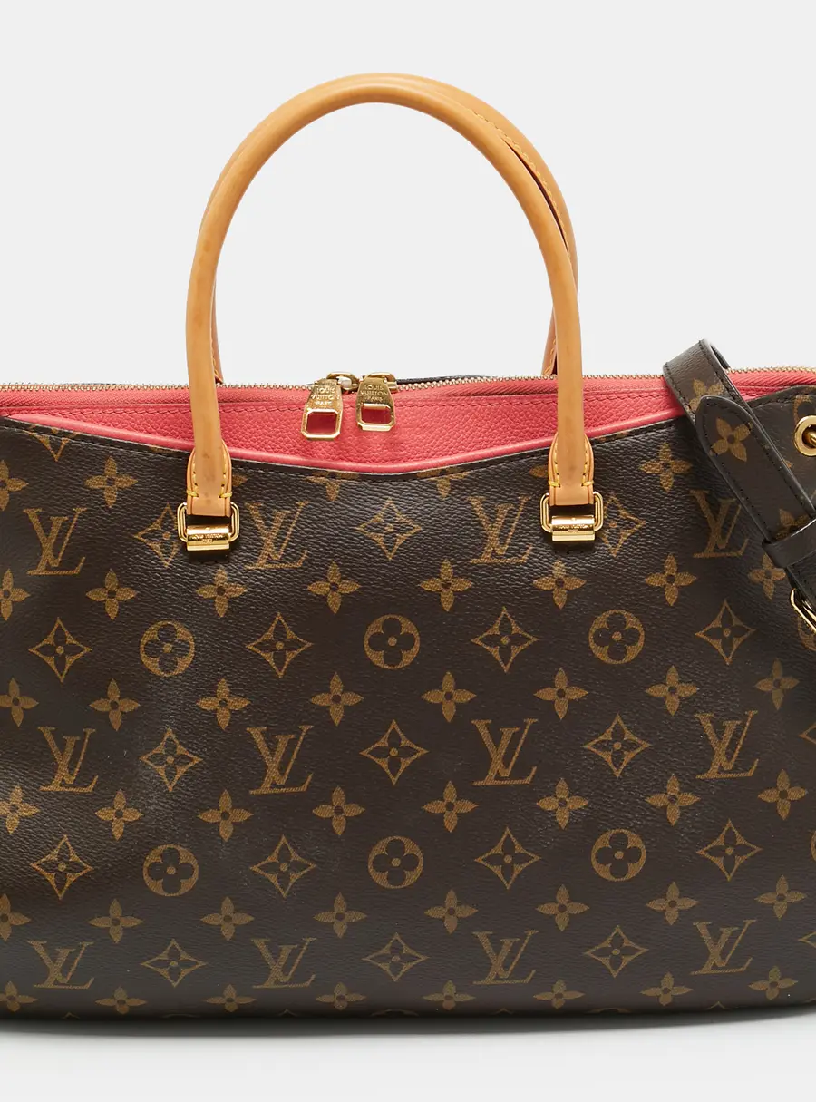Louis Vuitton Pallas MM Pink Monogram Canvas Bag
