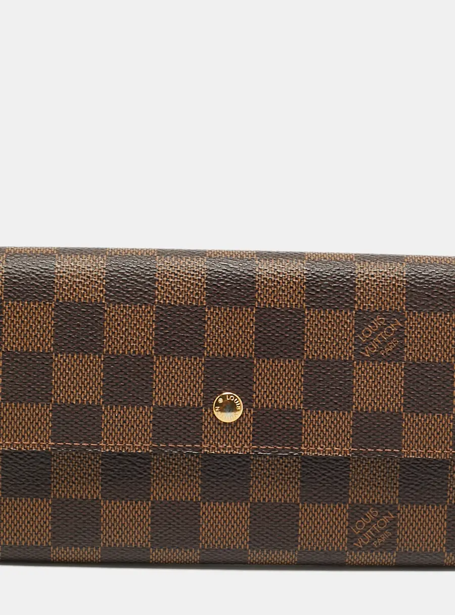 Louis Vuitton Portefeuille International Damier Ebene Canvas Trifold Wallet
