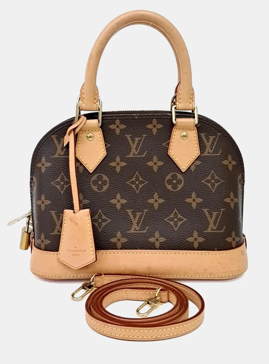 Louis Vuitton Alma BB Brown Monogram Canvas Top Handle Bag