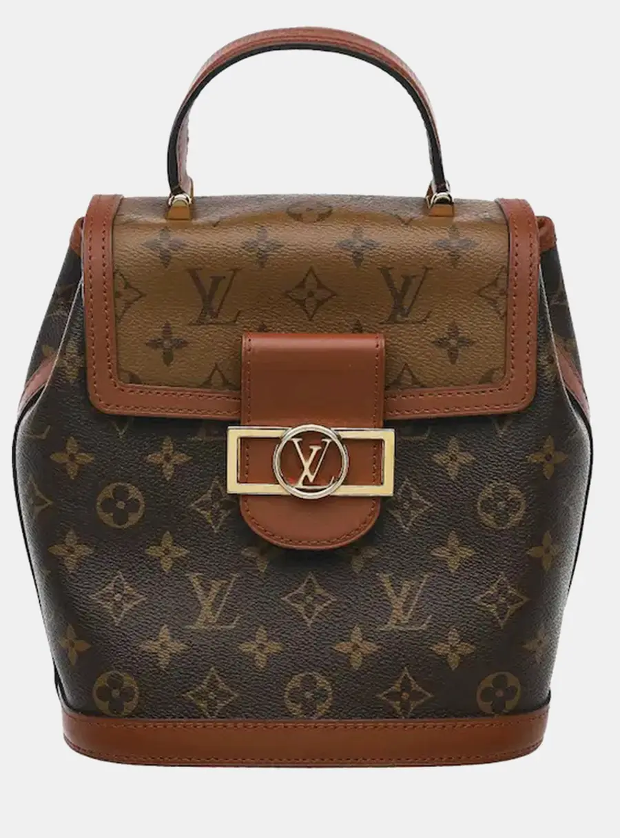 Louis Vuitton Dauphine PM Brown Monogram Reverse Canvas Backpack Bag