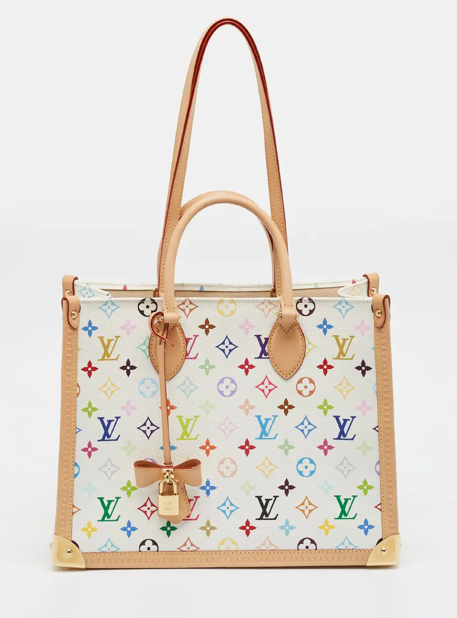 Louis Vuitton x Takashi Murakami Onthego MM Multicolore Monogram Canvas Tote