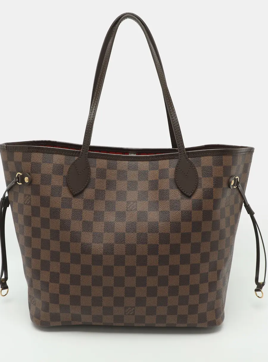 Louis Vuitton Neverfull MM Damier Ebene Canvas Shopper Tote