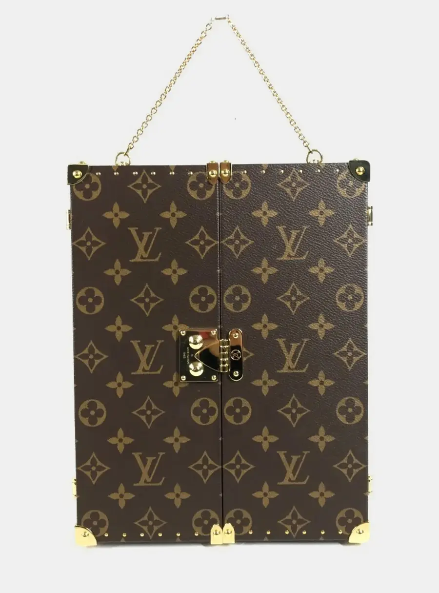 Louis Vuitton Monogram Home Mirror Trunk Brown Monogram Canvas Vanity Case Bag