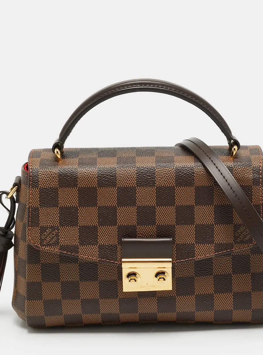 Louis Vuitton Croisette Damier Ebene Canvas Top Handle Bag
