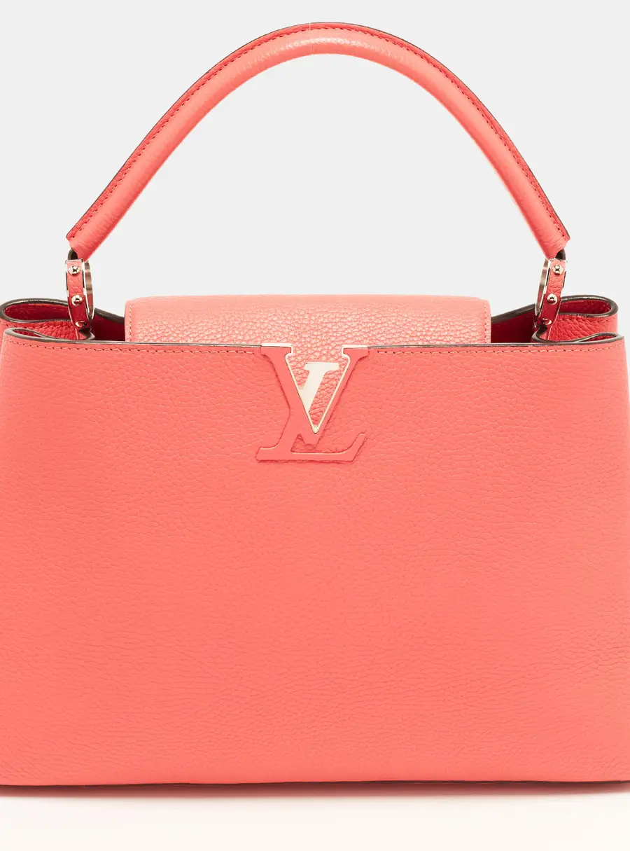 Louis Vuitton Capucines MM Litchi Taurillon Leather Bag