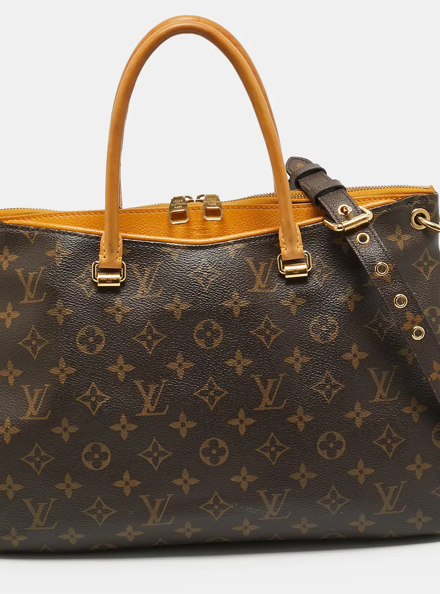 Louis Vuitton Pallas Saffron Monogram Canvas Bag