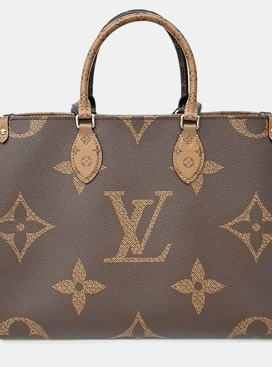 Louis Vuitton On The Go MM Brown Monogram Canvas Tote Bag