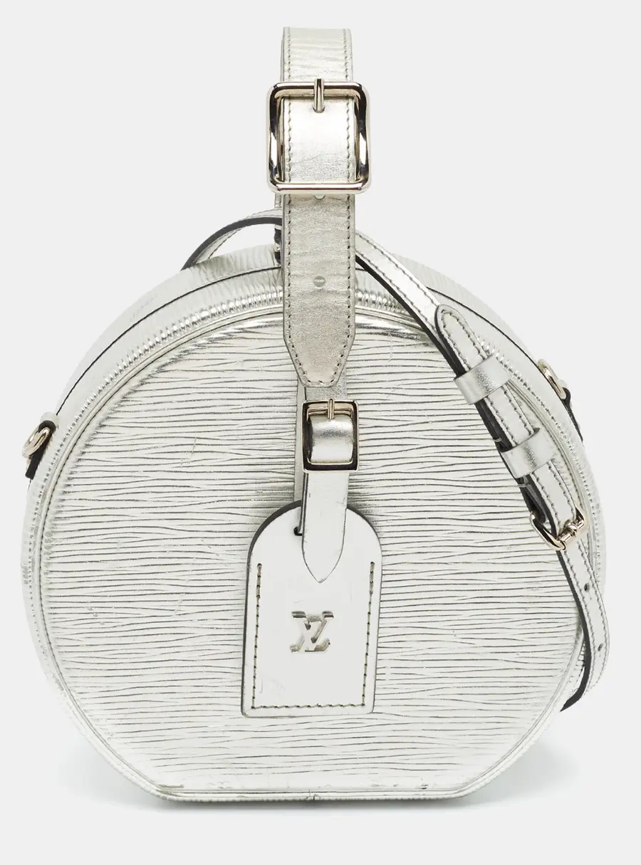 Louis Vuitton Petite Boite Chapeau Silver Epi Leather Bag
