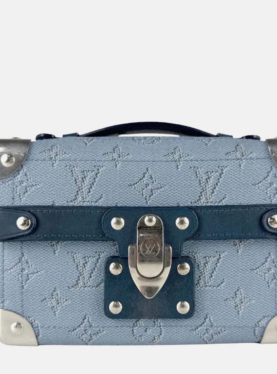 Louis Vuitton Soul Trunk Monogram Heritage Canvas Blue Shoulder Bag