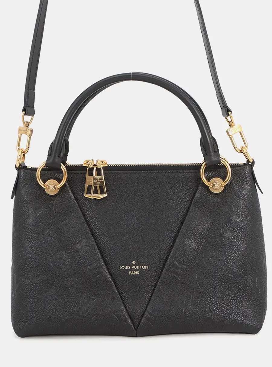 Louis Vuitton V Tote BB Black Monogram Empreinte Leather Top Handle Bag