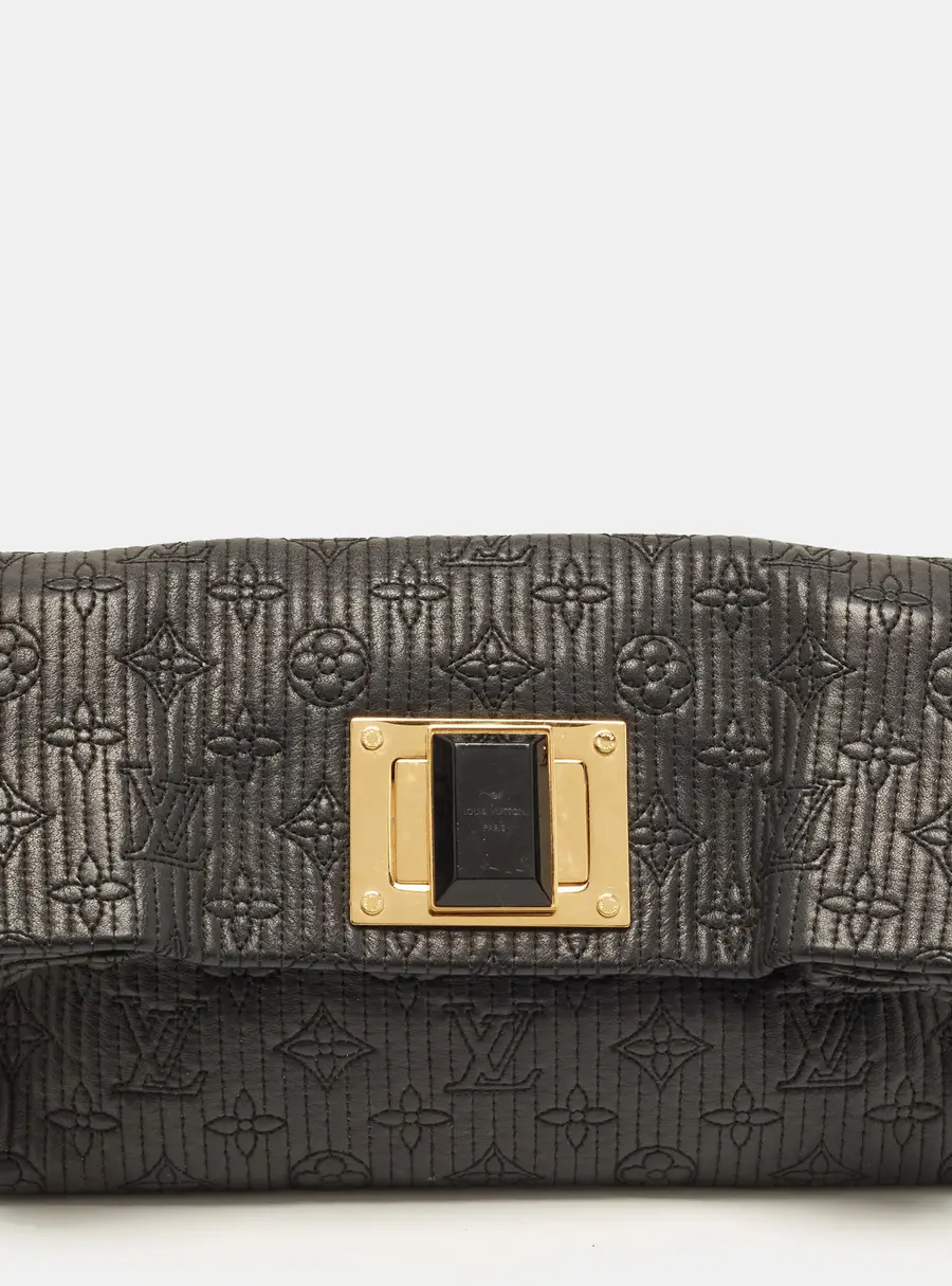 Louis Vuitton Altair Limited Edition Black Monogram Leather Clutch