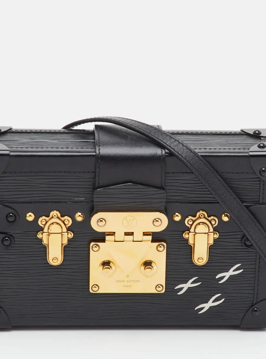 Louis Vuitton Petite Malle Black Epi Leather Bag