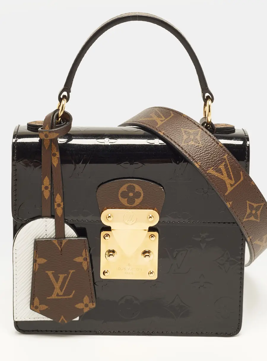 Louis Vuitton Spring Street Black Monogram Vernis Bag