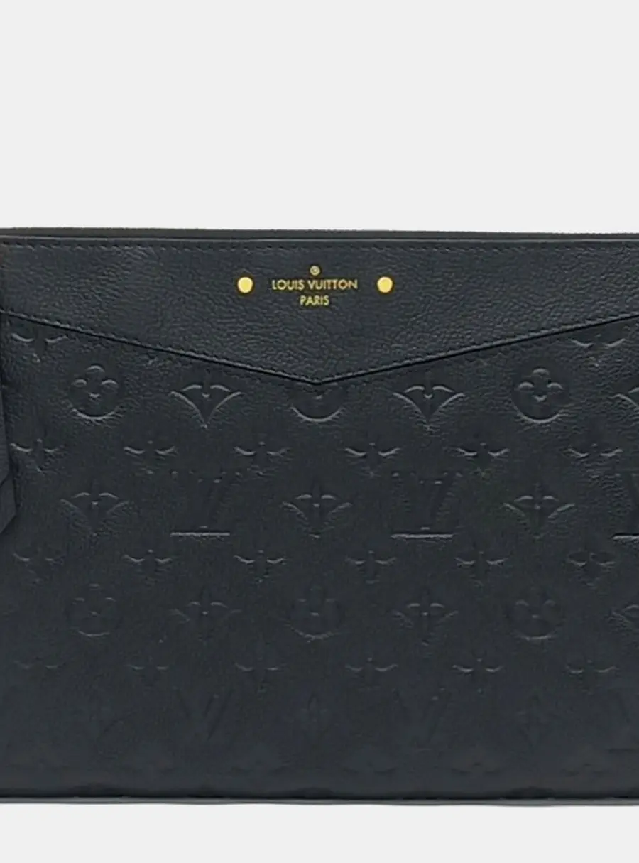 Louis Vuitton Black Leather Empreinte Daily Clutch