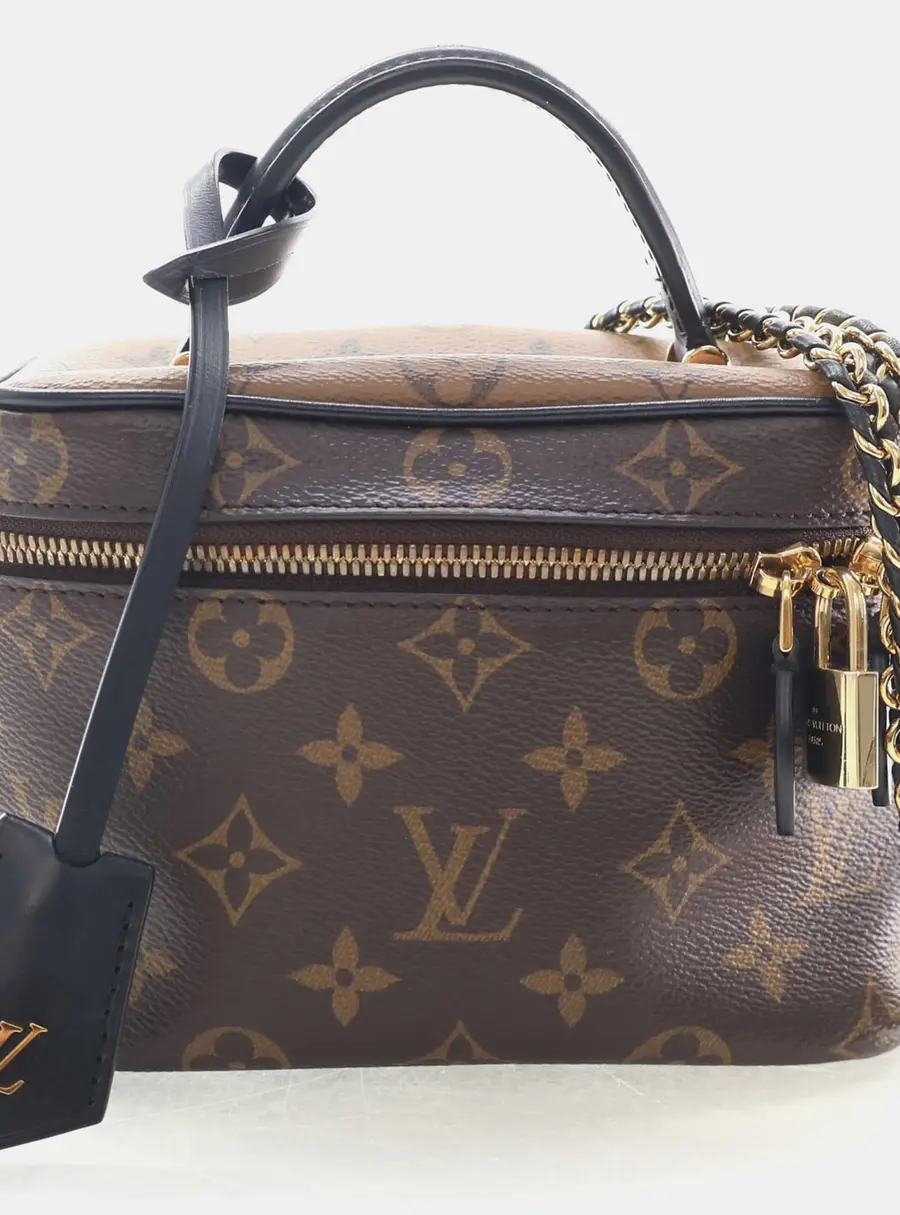 Louis Vuitton Vanity PM Brown Monogram Reverse Canvas Top Handle Bag