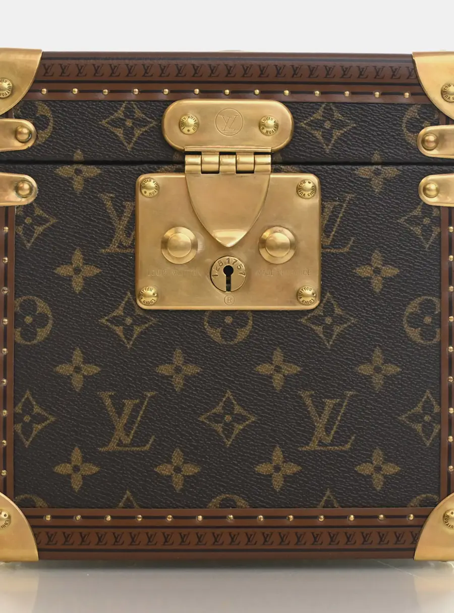 Louis Vuitton Monogram Boite Flacons Beauty Train Trunk Case Brown Monogram Canvas Beauty Case