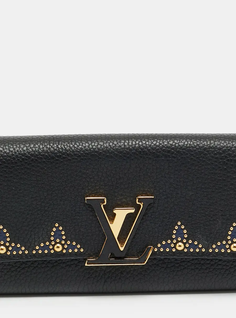 Louis Vuitton Capucines Black Taurillon Leather Continental Wallet
