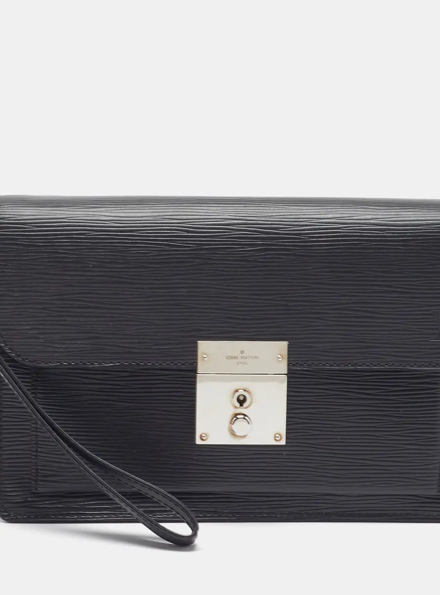 Louis Vuitton Neo Belaia Black Epi Leather Clutch
