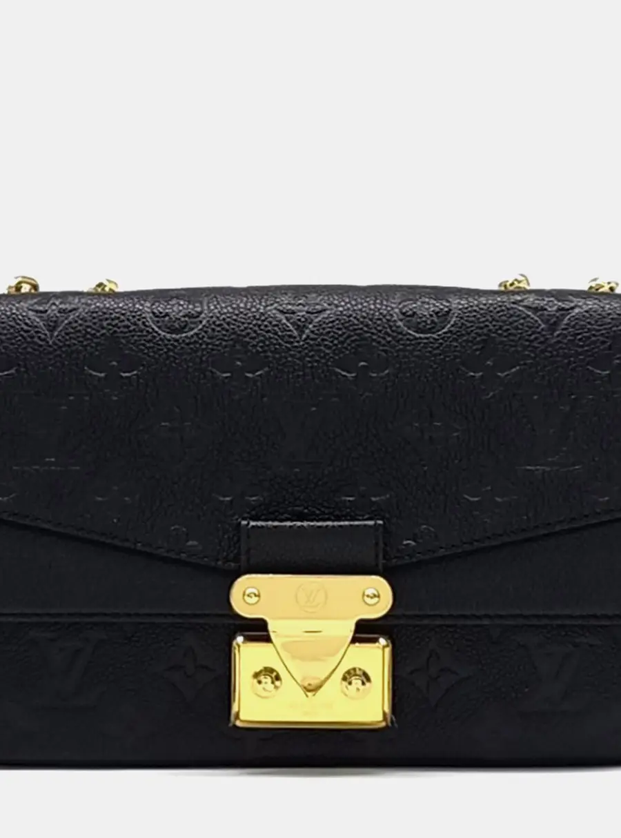Louis Vuitton Marceau Black Empreinte Leather Shoulder Bag