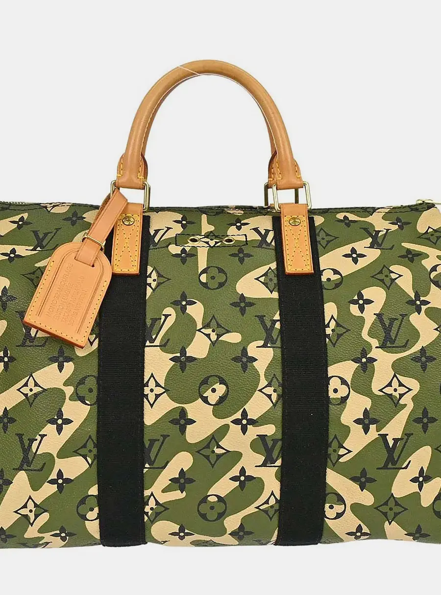 Louis Vuitton Monogramouflage Speedy 35 Green Monogram Canvas Top Handle Bag
