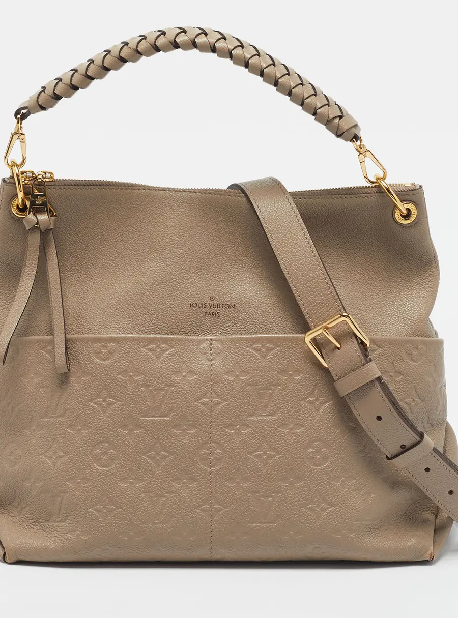 Louis Vuitton Maida Tourterelle Monogram Empreinte Leather Hobo