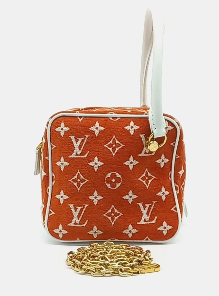 Louis Vuitton Multicolor Fabric Velvet Square Tote and Shoulder Bag