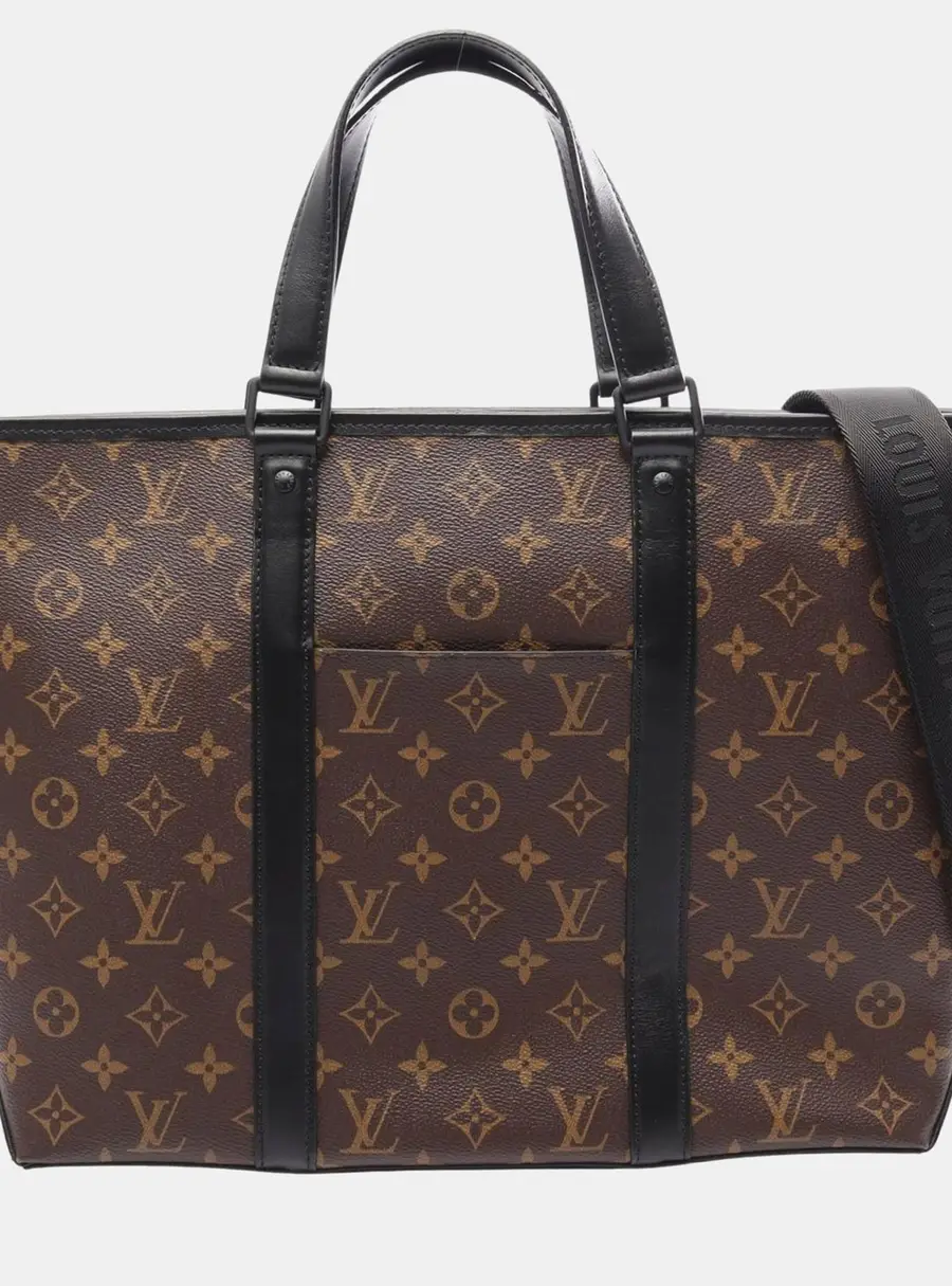 Louis Vuitton Weekend Tote PM Brown Monogram Canvas Shoulder Bag