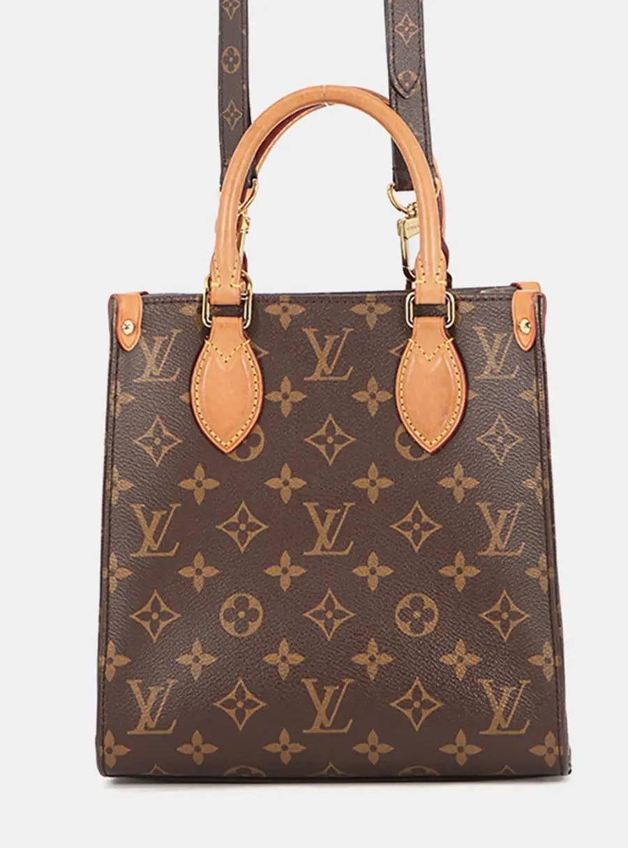 Louis Vuitton Sac Plat BB Brown Monogram Canvas Shoulder Bag