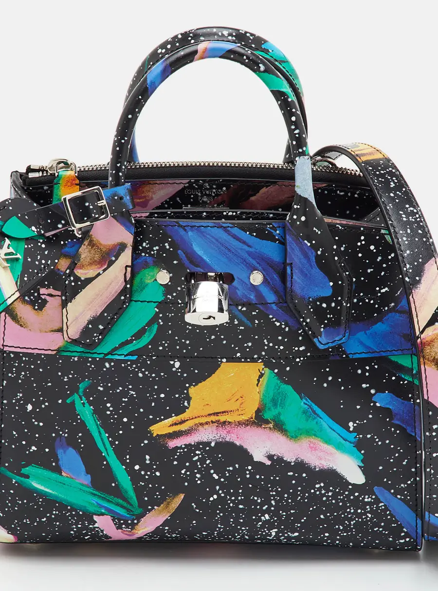 Louis Vuitton City Steamer Mini Splash Collection Black Leather Bag