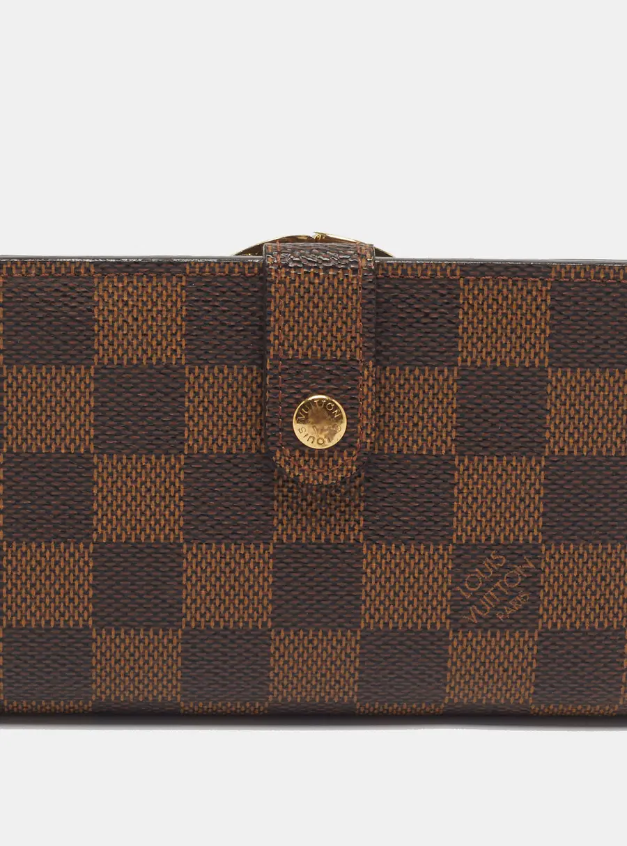 Louis Vuitton Portefeuille Viennois Damier Ebene Canvas Compact Wallet