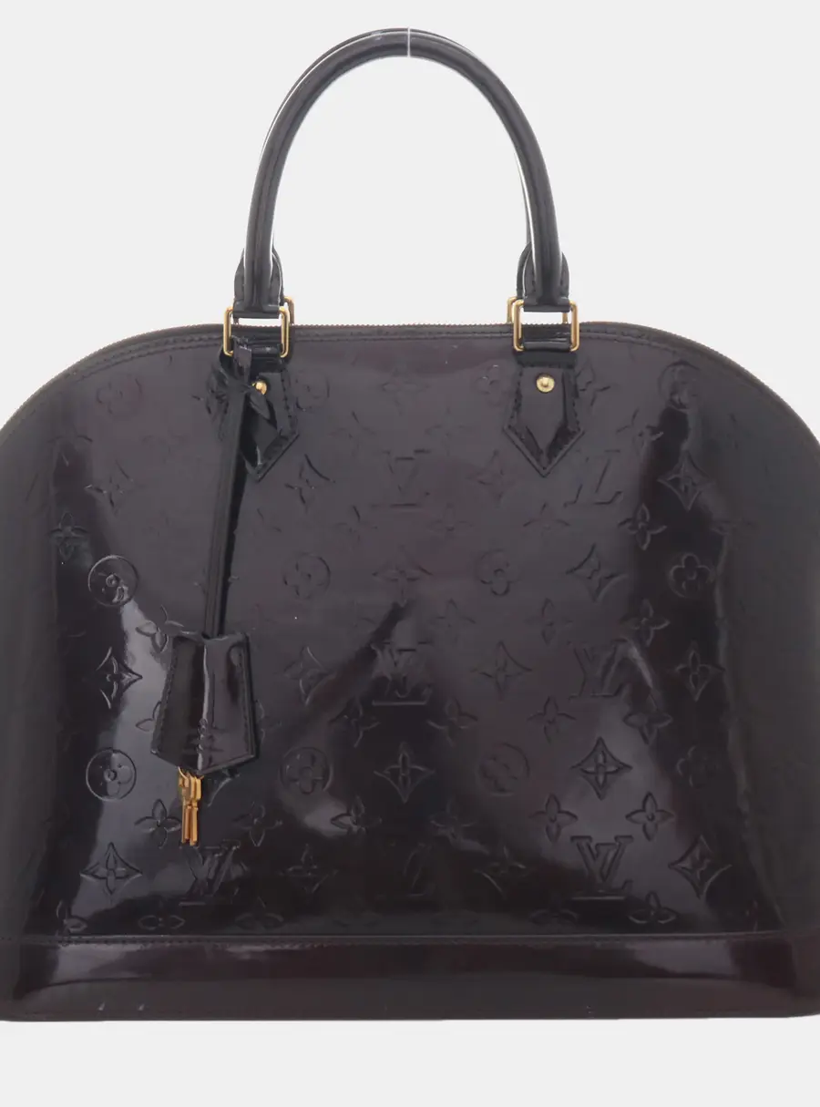 Louis Vuitton Alma GM Amarante Monogram Vernis Leather Top Handle Bag