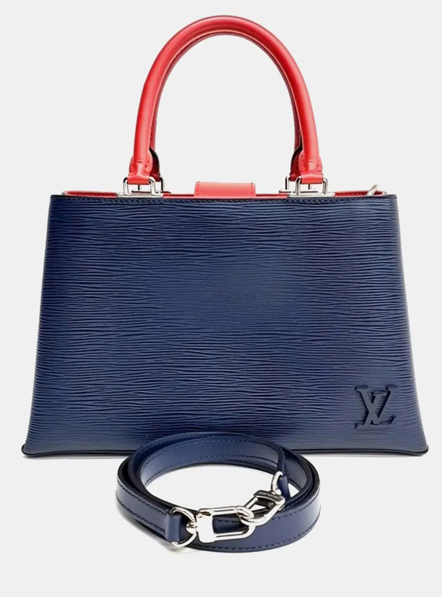 Louis Vuitton Navy Blue Red Leather Epi Cl&eacute;ver PM M53512
