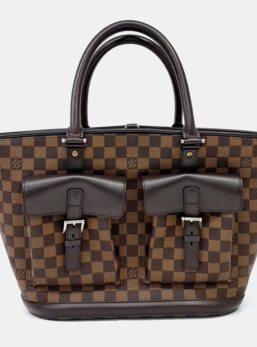 Louis Vuitton Damier Manosque Brown Coated Canvas GM