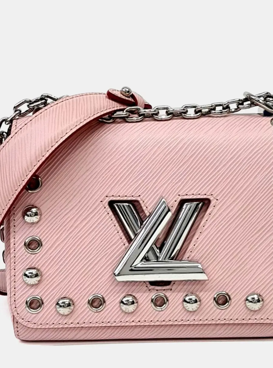 Louis Vuitton Pink Leather Epi Studded Twist PM