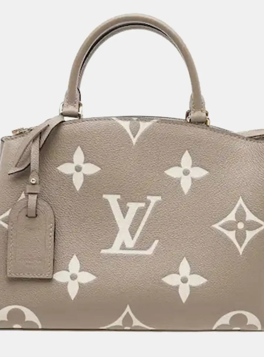 Louis Vuitton Petit Palais PM Beige Monogram Empreinte Leather Top Handle Bag