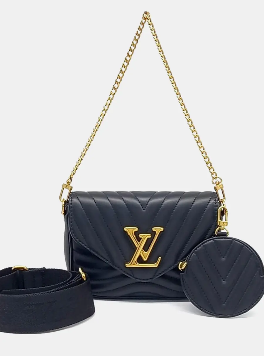Louis Vuitton Black Leather Louis Vuitton New Wave Multi Pochette