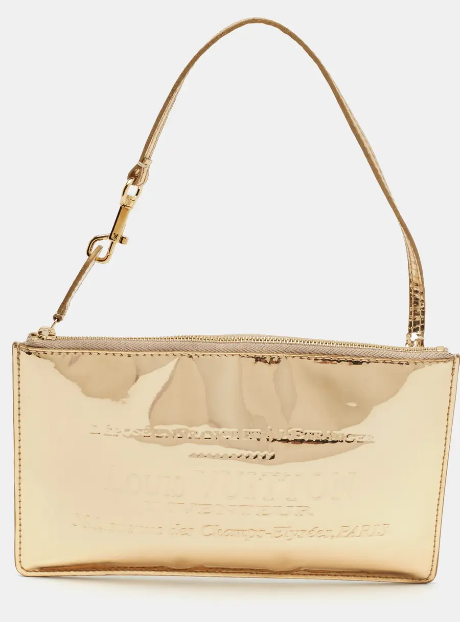 Louis Vuitton Inventeur Gold Miroir Pochette Plat Bag