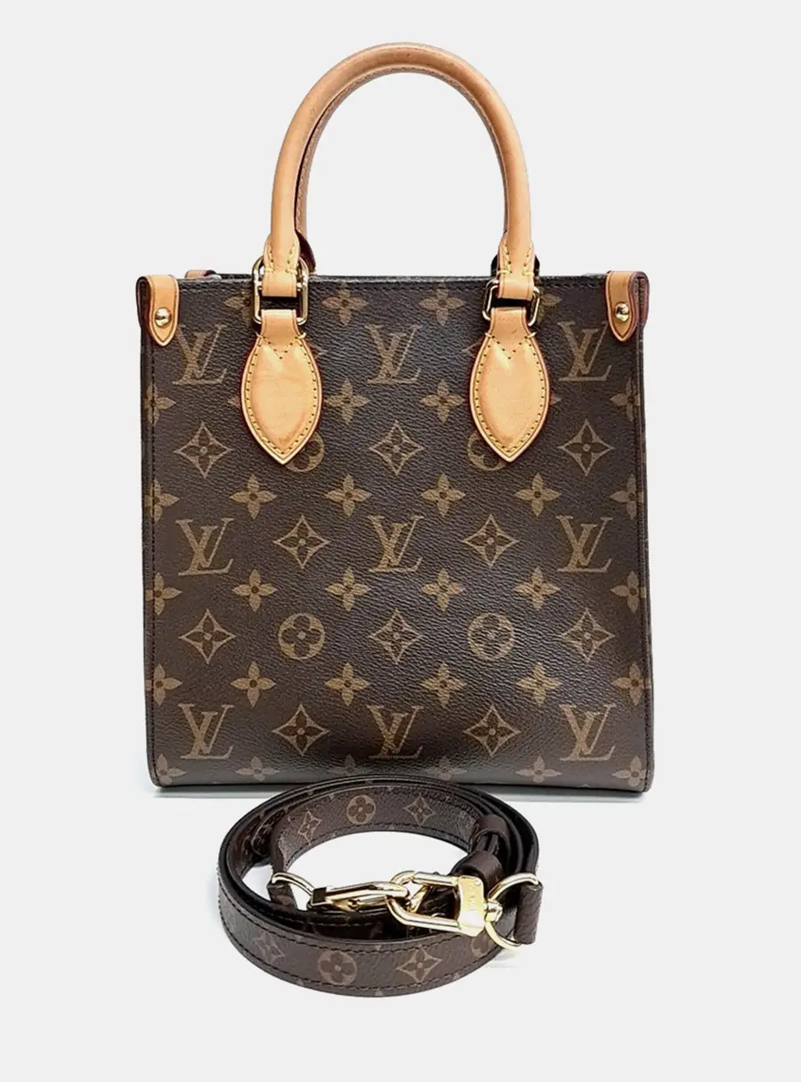 Louis Vuitton Monogram Sac Plat Brown Coated Canvas BB M45847