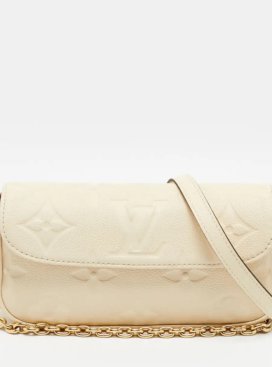 Louis Vuitton  Ivy Cream Monogram Giant Empreinte Wallet on Chain