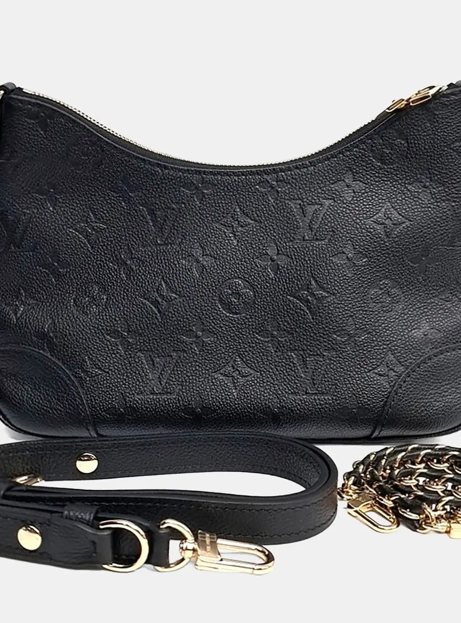 Louis Vuitton Boulogne PM Black Monogram Empreinte Leather Shoulder Bag