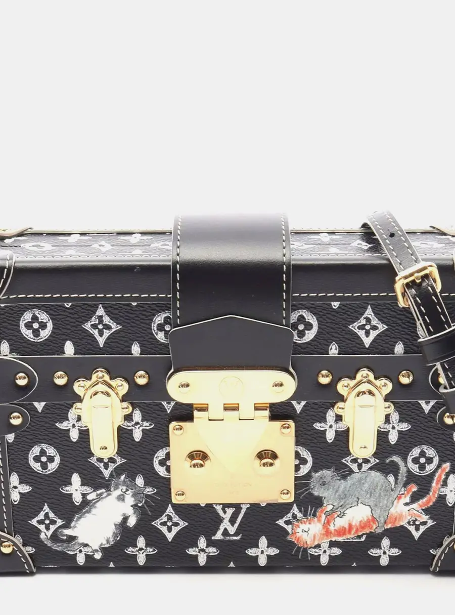 Louis Vuitton Petite Malle Catogram Black/White Monogram Shoulder Bag