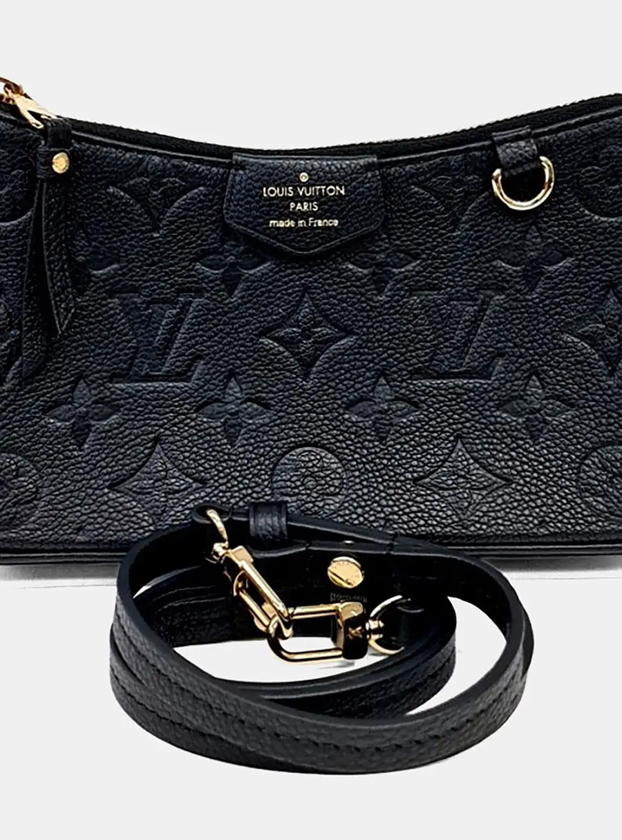 Louis Vuitton Black Leather Empreinte Easy Pouch on Strap M80349