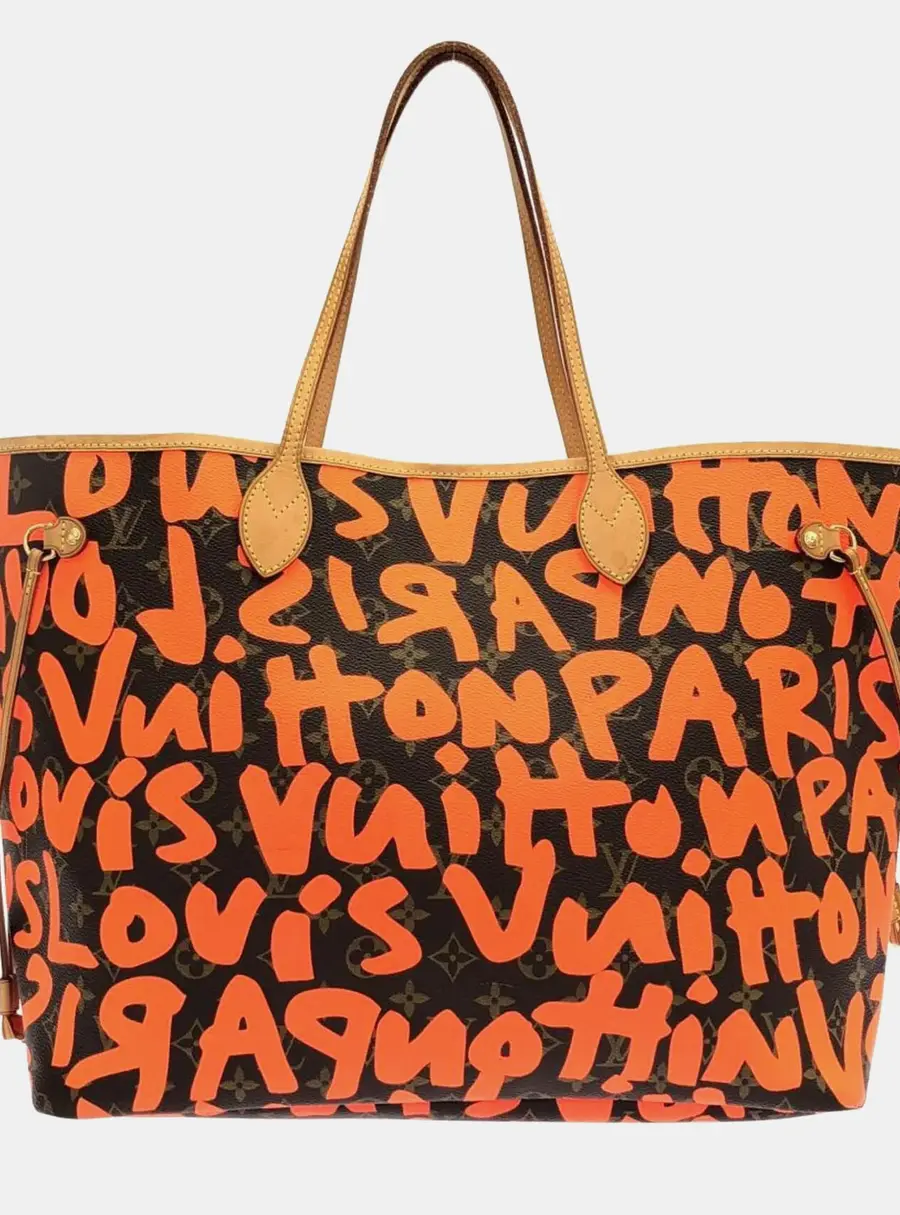 Louis Vuitton Neverfull GM Orange Monogram Canvas Tote Bag