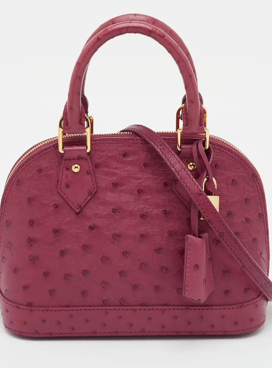 Louis Vuitton Alma BB Jaipur Ostrich Satchel