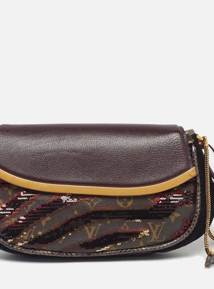 Louis Vuitton Savage Tiger Limited Edition Bordeaux Monogram Clutch Bag