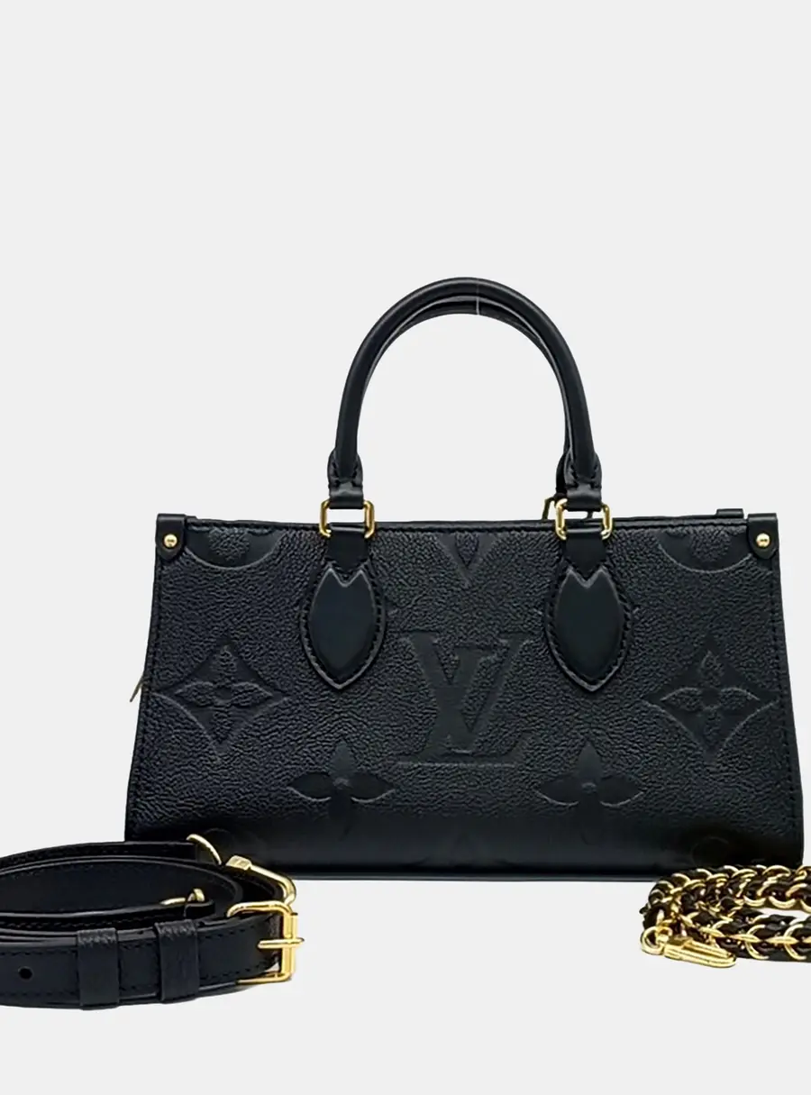 Louis Vuitton On The Go East West Black Empreinte Leather Tote Bag