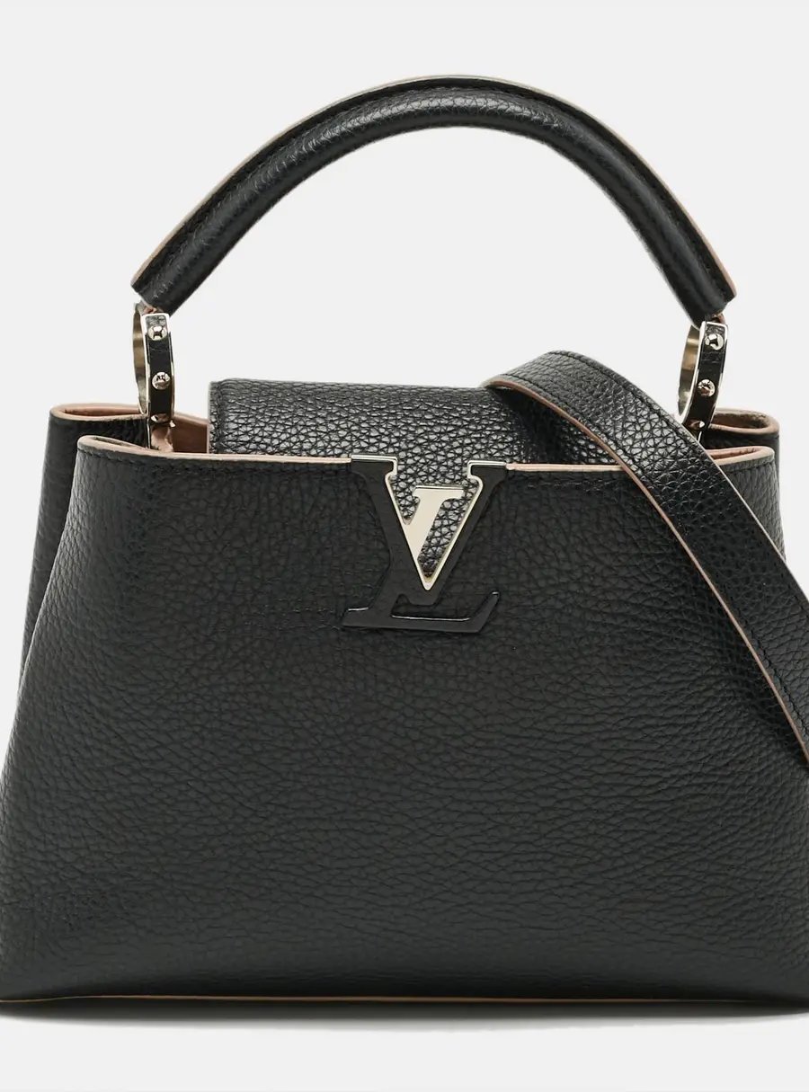 Louis Vuitton Capucines BB Black Taurillon Leather Top Handle Bag