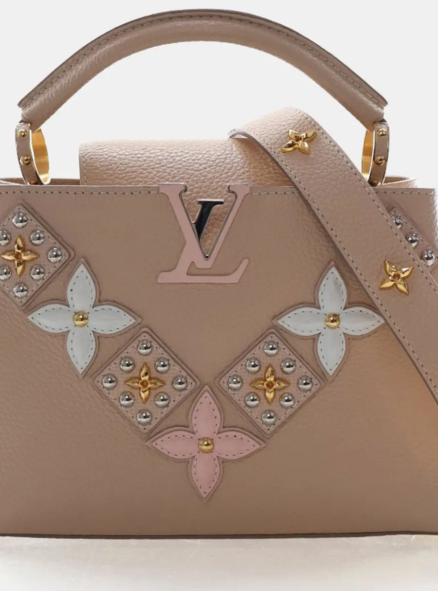 Louis Vuitton Studded Capucines BB Taurillon Leather Top Handle Bag